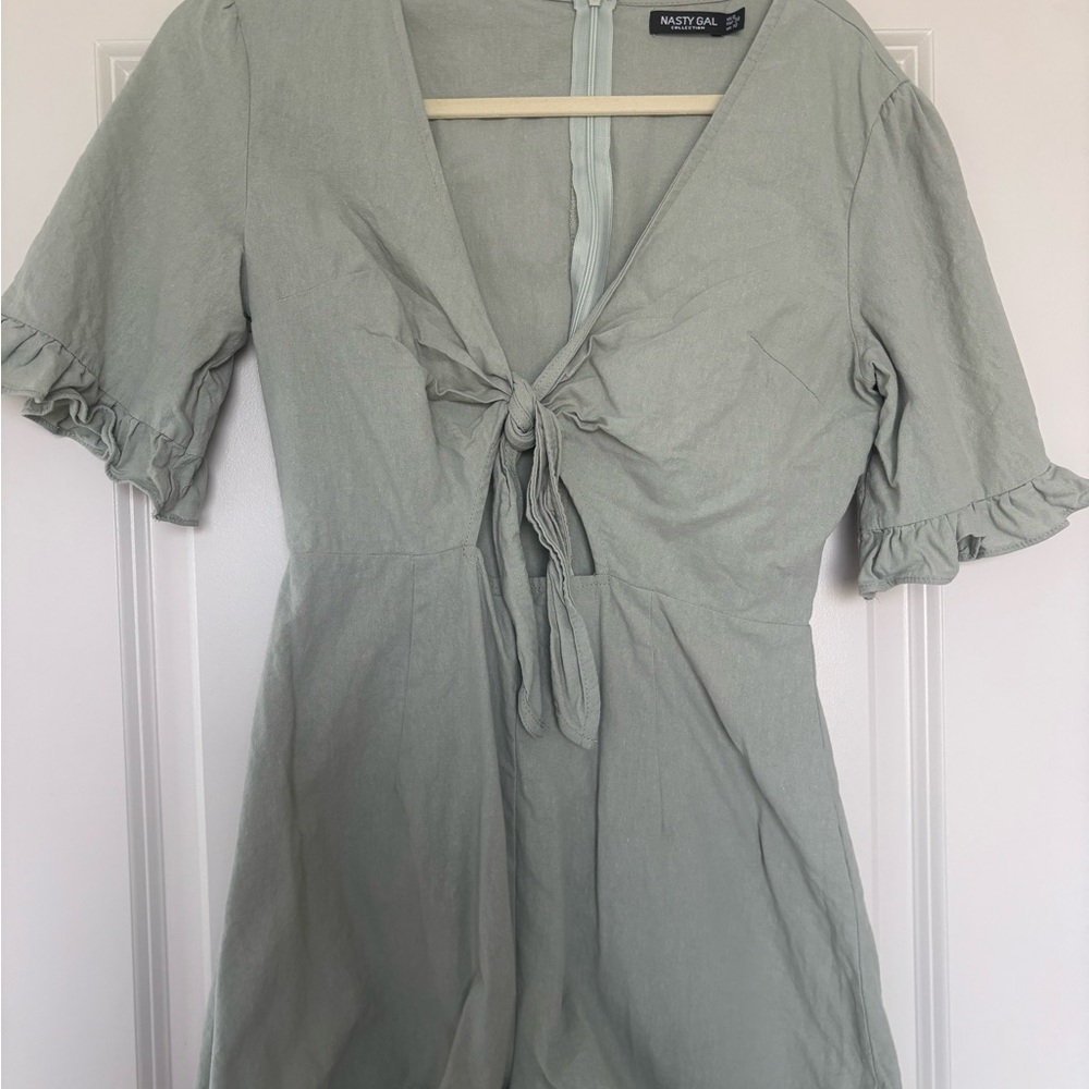 Nasty Gal Sage Green Romper